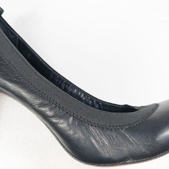 BCBGMAXAZRIA Black Leather Classic Pumps Heels Size 8 Cleaned & Conditioned Good - Picture 6 of 16